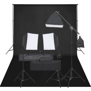 fotostuudio komplekt valgustuse ja taustapildiga