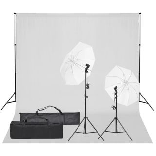 fotostuudiokomplekt valgustuse ja taustapildiga