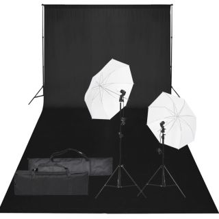 fotostuudiokomplekt valgustuse ja taustapildiga