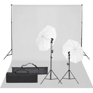 fotostuudiokomplekt valgustuse ja taustapildiga