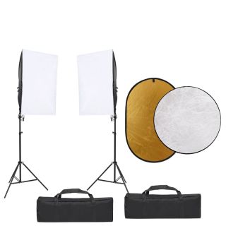 fotostuudio komplekt valgustuse ja reflektoriga
