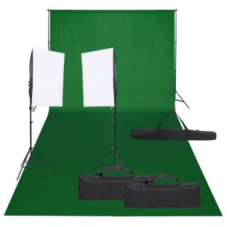 fotostuudio komplekt valgustuse ja taustapildiga