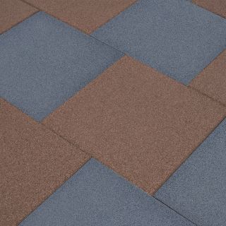 Коврики защитные напольные, 18 шт., резиновые, 50 x 50 x 3 см, серые