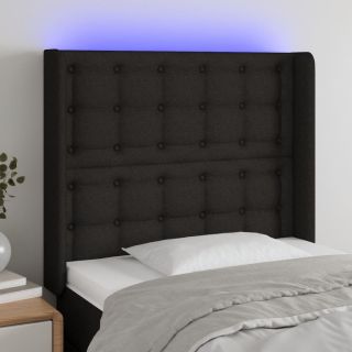 LED-voodipeats, must, 93x16x118/128 cm, kangas