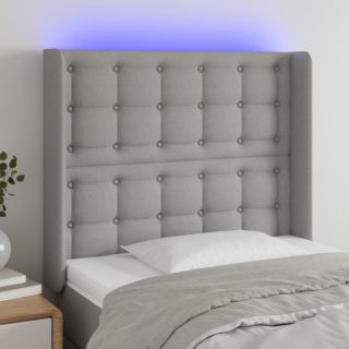 LED-voodipeats, helehall, 93x16x118/128 cm, kangas