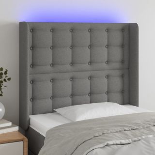 LED-voodipeats, tumehall, 83x16x118/128 cm, kangas