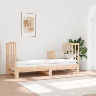väljatõmmatav päevavoodi, 2 x (90x190) cm, männipuit