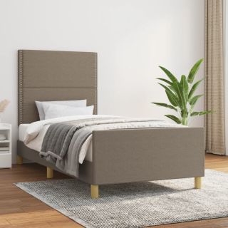 Voodiraam ilma Madratsita Taupe 100x200 cm kangas
