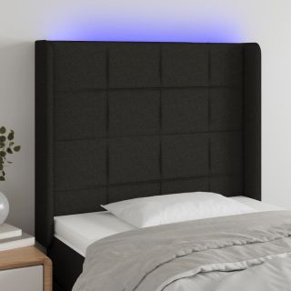 LED-voodipeats, must, 83x16x118/128 cm, kangas