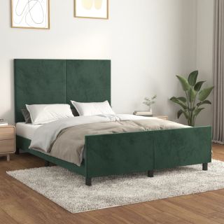 Voodiraam ilma Madratsita Tumeroheline 140x190 cm samet