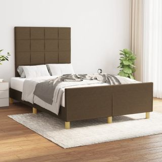 Каркас кровати без матраса Ткань темно-коричневая 120x200 см
