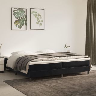 voodiraam ilma madratsita, must, 200x200 cm, samet