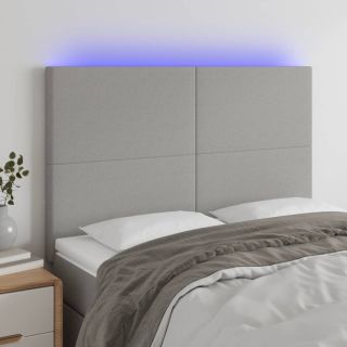 LED-voodipeats, helehall, 144x5x118/128 cm, kangas
