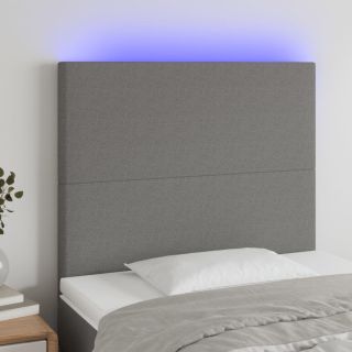 LED-voodipeats, tumehall, 90x5x118/128 cm, kangas