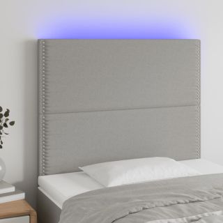 LED-voodipeats, helehall, 90x5x118/128 cm, kangas