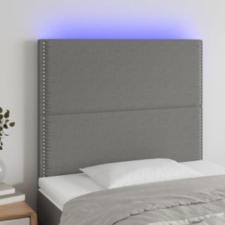 LED-voodipeats, tumehall, 100x5x118/128 cm, kangas