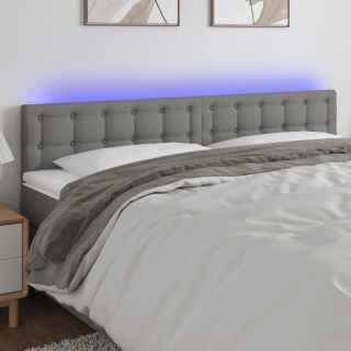 LED-voodipeats, tumehall, 180x5x78/88 cm, kangas