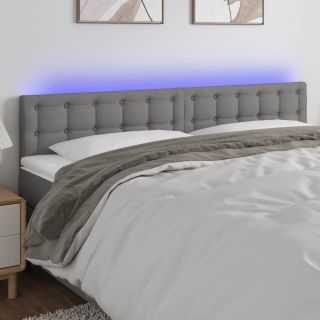 LED-voodipeats, tumehall, 160x5x78/88 cm, kangas