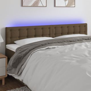 LED-voodipeats, tumepruun, 160x5x78/88 cm, kangas