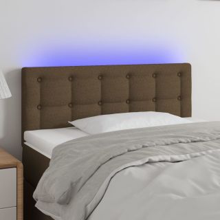 LED-voodipeats, tumepruun, 100x5x78/88 cm, kangas