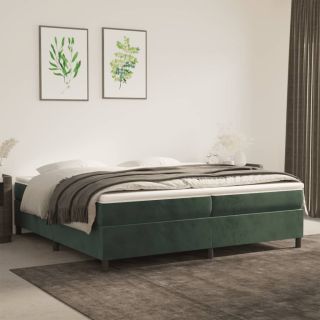 Voodiraam ilma Madratsita Tumeroheline 200x200 cm samet