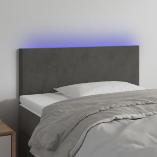 LED-voodipeats, tumehall, 100x5x78/88 cm, samet