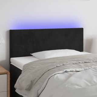 LED-voodipeats, must, 100x5x78/88 cm, samet