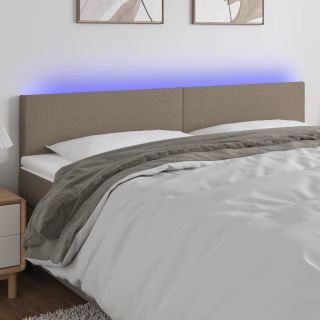LED-voodipeats, pruunikashall, 200x5x78/88 cm, kangas
