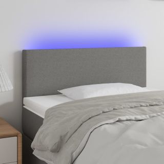 LED-voodipeats, tumehall, 100x5x78/88 cm, kangas