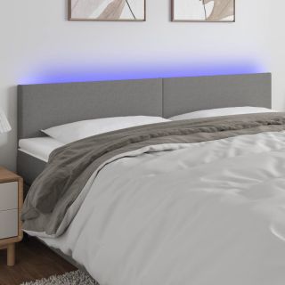 LED-voodipeats, tumehall, 160x5x78/88 cm, kangas