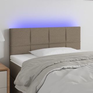 LED-voodipeats, pruunikashall, 90x5x78/88 cm, kangas