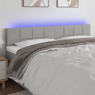 LED-voodipeats, helehall, 180x5x78/88 cm, kangas