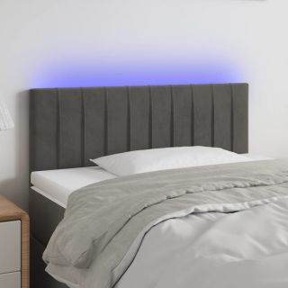 LED-voodipeats, tumehall, 100x5x78/88 cm, samet