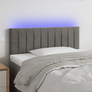 LED-voodipeats, helehall, 100x5x78/88 cm, samet