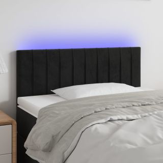 LED-voodipeats, must, 100x5x78/88 cm, samet