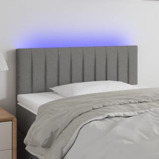 LED-voodipeats, tumehall, 100x5x78/88 cm, kangas