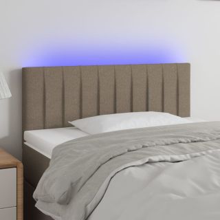 LED-voodipeats, pruunikashall, 80x5x78/88 cm, kangas