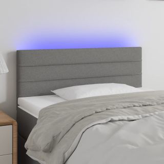 LED-voodipeats, tumehall, 90x5x78/88 cm, kangas