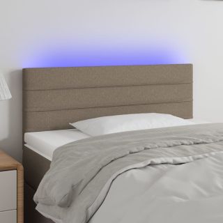 LED-voodipeats, pruunikashall, 90x5x78/88 cm, kangas