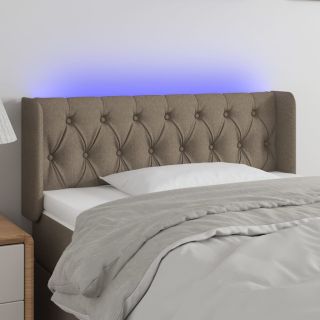 LED-voodipeats, pruunikashall, 93x16x78/88 cm, kangas