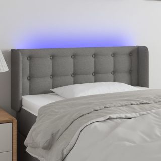 LED-voodipeats, tumehall, 83x16x78/88 cm, kangas
