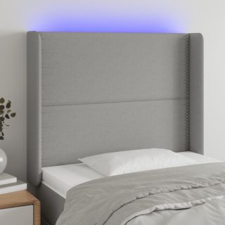 LED-voodipeats, helehall, 103x16x118/128 cm, kangas