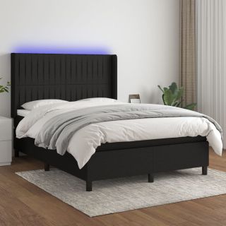 Матрас для континентальной кровати и светодиоды, черный, 140x200 см, ткань