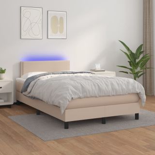 Матрас для континентальной кровати, LED капучино, 120x200 см, искусственная кожа