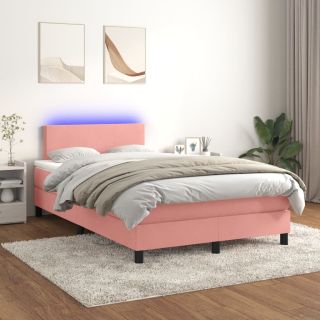 матрас для континентальной кровати, светодиодный, розовый, 120x200 см, бархат