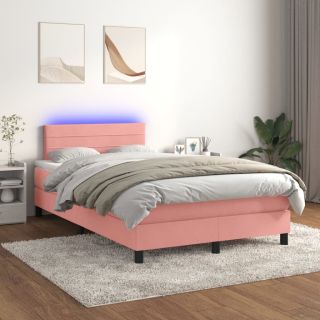 матрас для континентальной кровати, светодиодный, розовый, 120x200 см, бархат