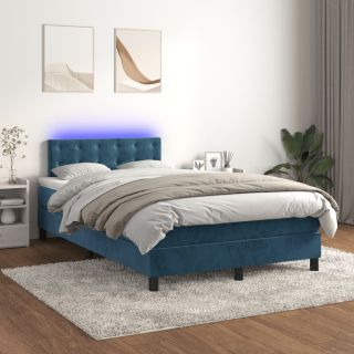 матрас для континентальной кровати, светодиодный, темно-синий, 120x200 см, бархат