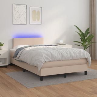 Матрас для континентальной кровати, LED капучино, 120x200 см, искусственная кожа