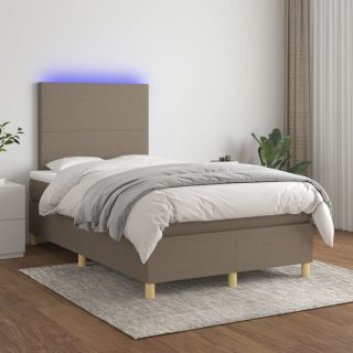матрас для континентальной кровати и светодиоды, коричневый, 120x200 см, ткань