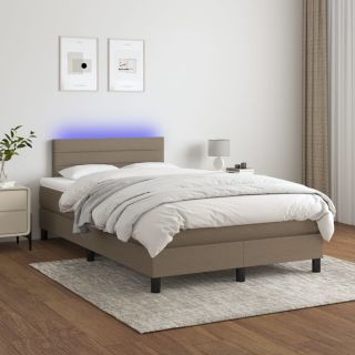 матрас для континентальной кровати и светодиоды, коричневый, 120x200 см, ткань